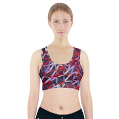 3d Lovely Geo Lines Vii Sports Bra With Pocket