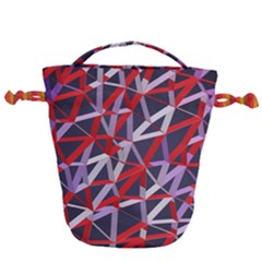 3d Lovely Geo Lines Vii Drawstring Bucket Bag by Uniqued