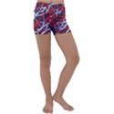 3d Lovely Geo Lines Vii Kids  Lightweight Velour Yoga Shorts View1