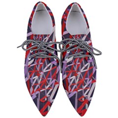 3d Lovely Geo Lines Vii Pointed Oxford Shoes by Uniqued