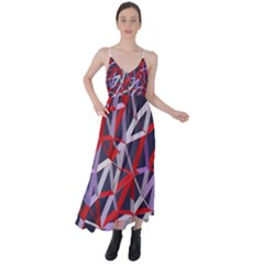 3d Lovely Geo Lines Vii Tie Back Maxi Dress by Uniqued