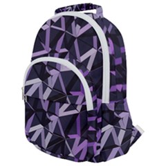 3d Lovely Geo Lines Vi Rounded Multi Pocket Backpack by Uniqued