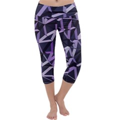 3d Lovely Geo Lines Vi Capri Yoga Leggings by Uniqued