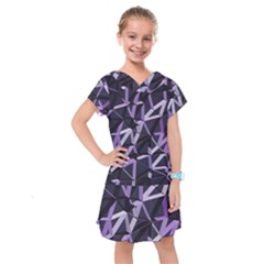 3d Lovely Geo Lines Vi Kids  Drop Waist Dress by Uniqued