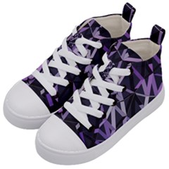 3d Lovely Geo Lines Vi Kids  Mid-top Canvas Sneakers by Uniqued