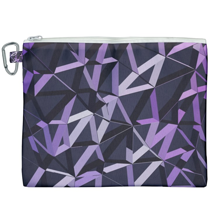 3d Lovely Geo Lines Vi Canvas Cosmetic Bag (XXXL)