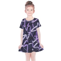 3d Lovely Geo Lines Vi Kids  Simple Cotton Dress by Uniqued