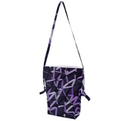 3d Lovely Geo Lines Vi Folding Shoulder Bag by Uniqued