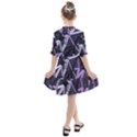 3d Lovely Geo Lines Vi Kids  All Frills Chiffon Dress View2