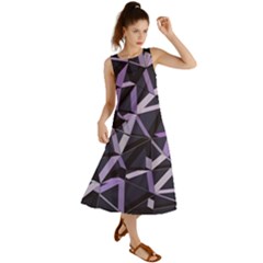 3d Lovely Geo Lines Vi Summer Maxi Dress by Uniqued