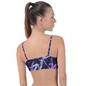 3d Lovely Geo Lines Vi Knot Up Bikini Top View2