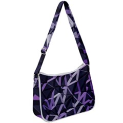 3d Lovely Geo Lines Vi Zip Up Shoulder Bag by Uniqued