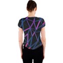 3d Lovely Geo Lines  V Crew Neck Crop Top View2