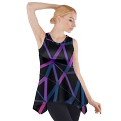 3d Lovely Geo Lines  V Side Drop Tank Tunic by Uniqued