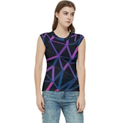 3d Lovely Geo Lines  V Women s Raglan Cap Sleeve Tee by Uniqued