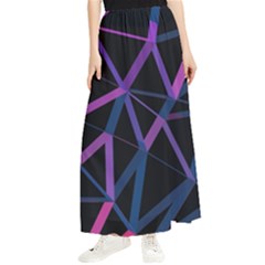 3d Lovely Geo Lines  V Maxi Chiffon Skirt by Uniqued