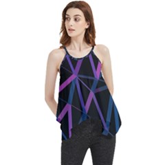 3d Lovely Geo Lines  V Flowy Camisole Tank Top by Uniqued