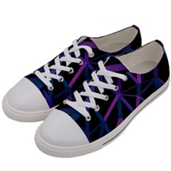 3d Lovely Geo Lines  V Women s Low Top Canvas Sneakers by Uniqued