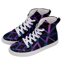 3d Lovely Geo Lines  V Women s Hi-top Skate Sneakers by Uniqued