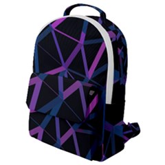 3d Lovely Geo Lines  V Flap Pocket Backpack (small) by Uniqued