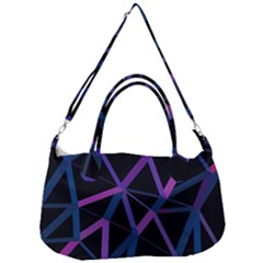 3d Lovely Geo Lines  V Removal Strap Handbag by Uniqued