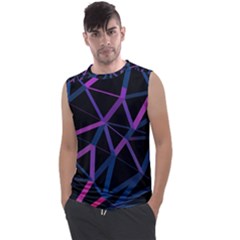 3d Lovely Geo Lines  V Men s Regular Tank Top by Uniqued