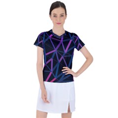 3d Lovely Geo Lines  V Women s Sports Top by Uniqued