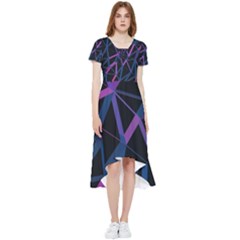 3d Lovely Geo Lines  V High Low Boho Dress by Uniqued