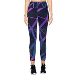 3d Lovely Geo Lines  V Pocket Leggings  by Uniqued