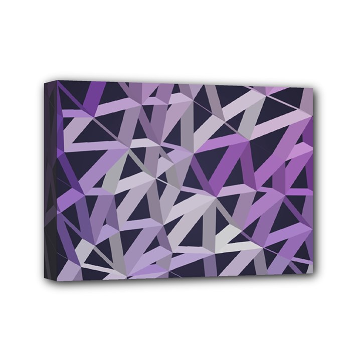 3d Lovely Geo Lines  Iv Mini Canvas 7  x 5  (Stretched)