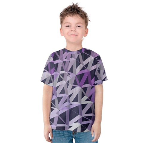 3d Lovely Geo Lines  Iv Kids  Cotton Tee by Uniqued