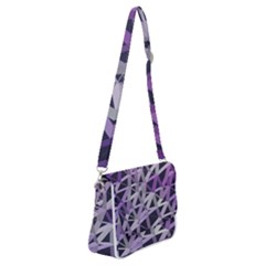 3d Lovely Geo Lines  Iv Shoulder Bag With Back Zipper by Uniqued