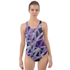 3d Lovely Geo Lines  Iv Cut-out Back One Piece Swimsuit by Uniqued