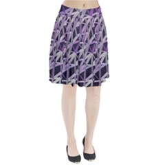 3d Lovely Geo Lines  Iv Pleated Skirt by Uniqued