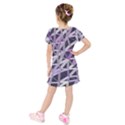 3d Lovely Geo Lines  Iv Kids  Short Sleeve Velvet Dress View2