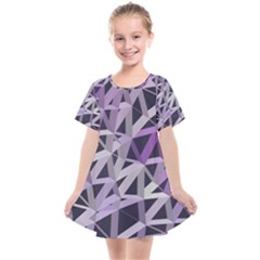 3d Lovely Geo Lines  Iv Kids  Smock Dress by Uniqued