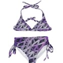 3d Lovely Geo Lines  Iv Kids  Classic Bikini Set View1