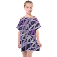 3d Lovely Geo Lines  Iv Kids  One Piece Chiffon Dress by Uniqued