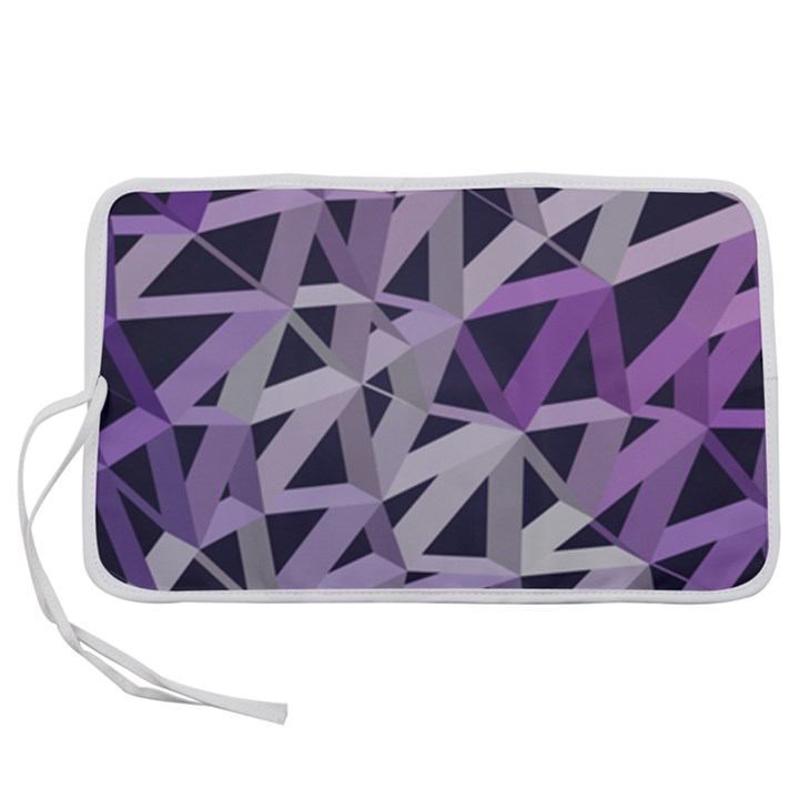 3d Lovely Geo Lines  Iv Pen Storage Case (M)