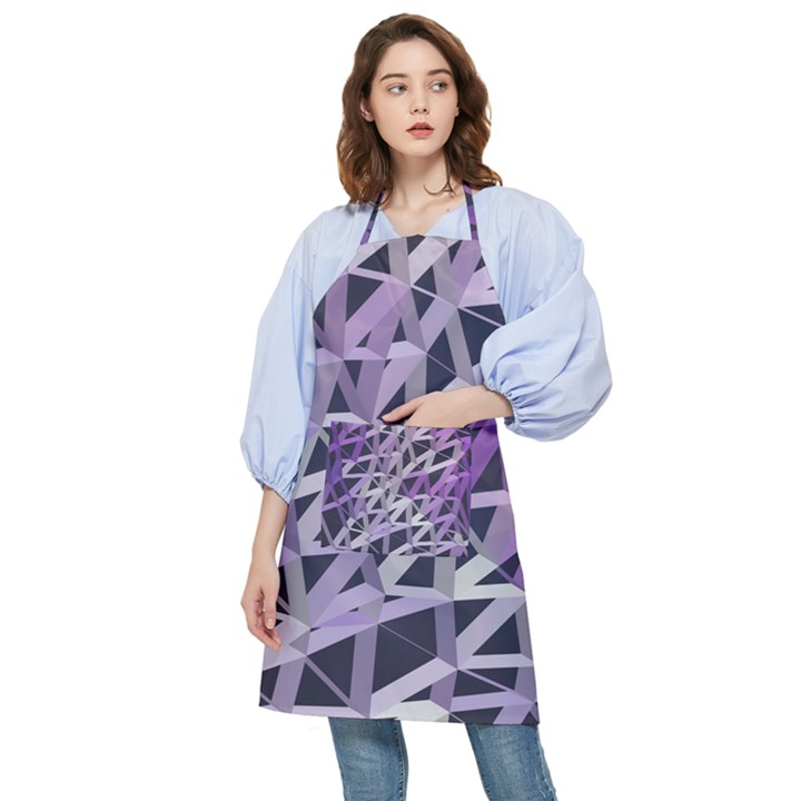 3d Lovely Geo Lines  Iv Pocket Apron