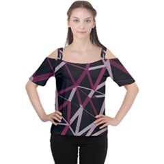 3d Lovely Geo Lines Iii Cutout Shoulder Tee