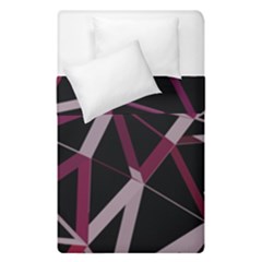 3d Lovely Geo Lines Iii Duvet Cover Double Side (single Size) by Uniqued