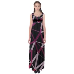 3d Lovely Geo Lines Iii Empire Waist Maxi Dress