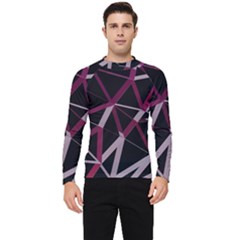 3d Lovely Geo Lines Iii Men s Long Sleeve Rash Guard by Uniqued