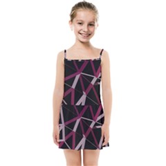 3d Lovely Geo Lines Iii Kids  Summer Sun Dress by Uniqued