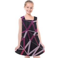 3d Lovely Geo Lines Iii Kids  Cross Back Dress