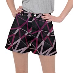 3d Lovely Geo Lines Iii Ripstop Shorts by Uniqued