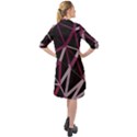 3d Lovely Geo Lines Iii Long Sleeve Mini Shirt Dress View2