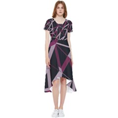 3d Lovely Geo Lines Iii High Low Boho Dress by Uniqued