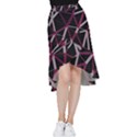 3d Lovely Geo Lines Iii Frill Hi Low Chiffon Skirt View1